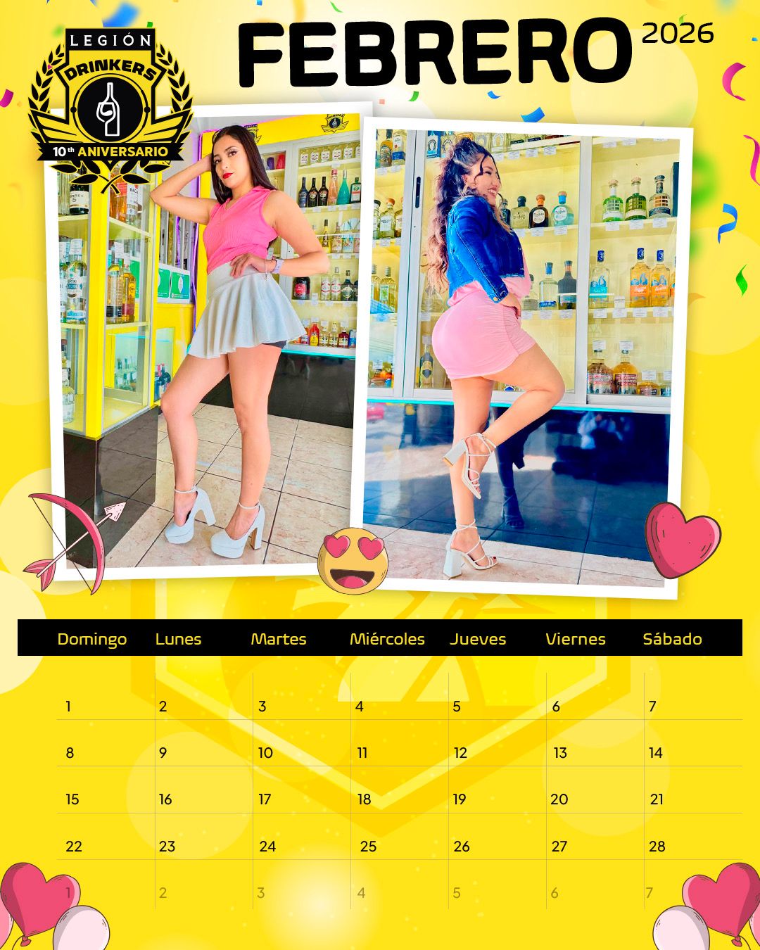 Calendario Enero 2026 Legión Drinkers