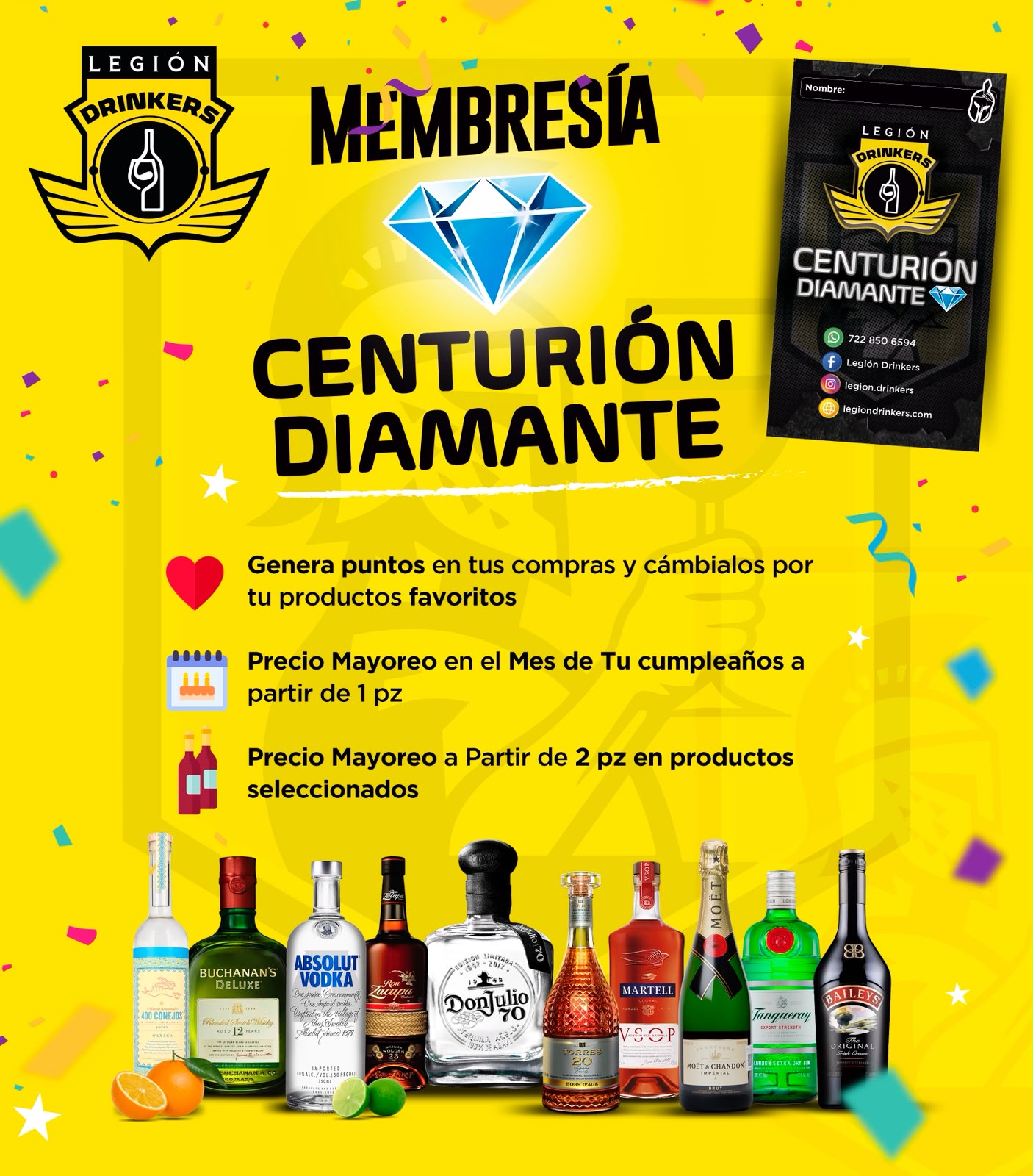 Membresía Centurión Diamante - Legión Drinkers