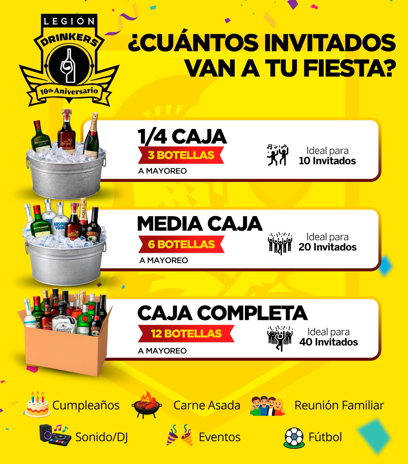 Paquetes de Mayoreo Legion Drinkers