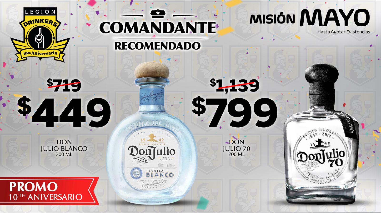 Promoción Tequila Don Julio Blanco - Legión Drinkers