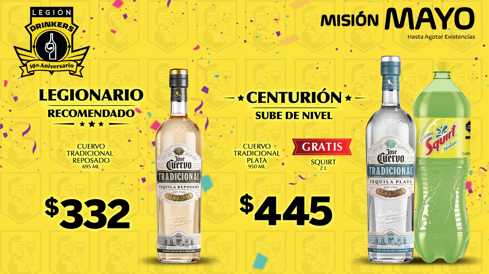 Promoción de Cuervo Tradicional Plata y Cuervo Tradicional Reposado - Legión Drinkers