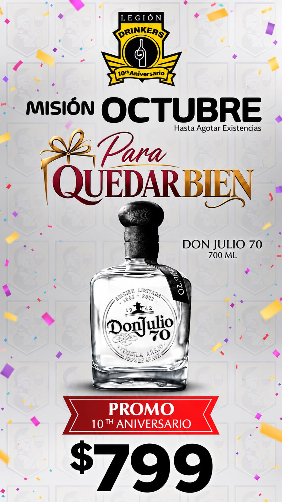 Promoción de Don Julio Blanco - Legión Drinkers